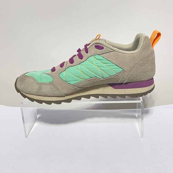 Merrell Sneakers Womens 6 Mint Green Purple Suede Performance Shoes Trainers - Picture 3 of 10